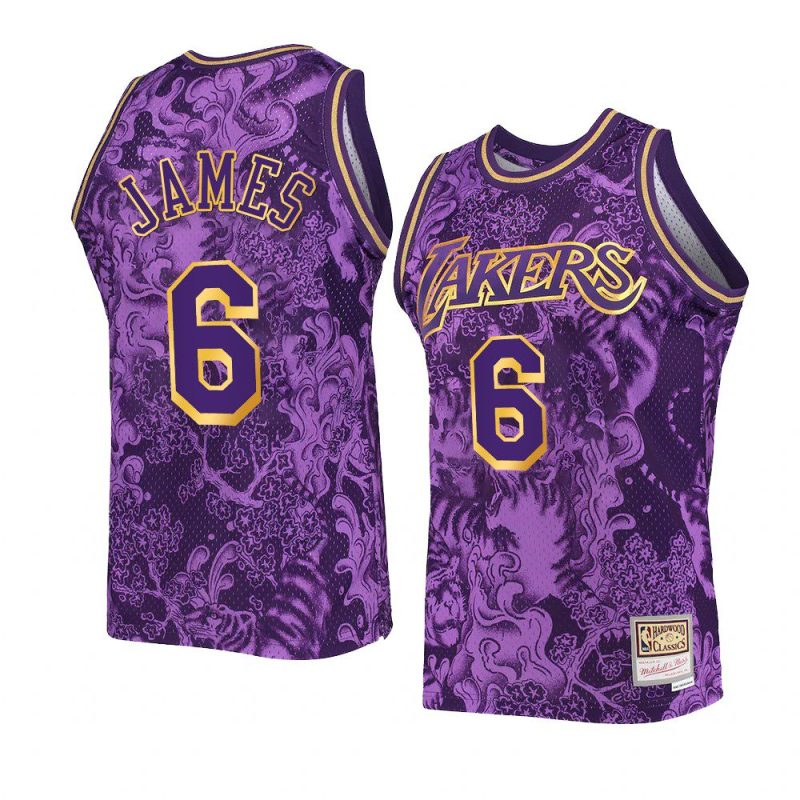 lebron james lakersjersey 2022lunar new year purple