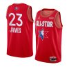 lebron james los angeles lakers jersey 2020 nba all star game red western conference men's