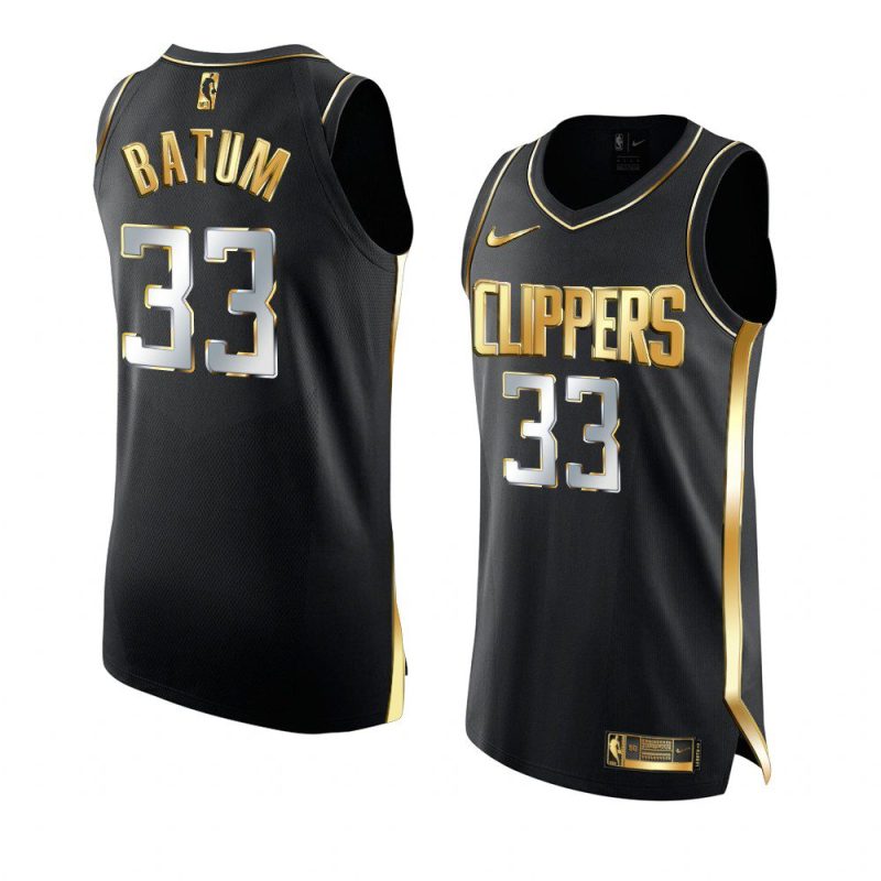 los angeles clippers nicolas batum black golden edition jersey