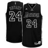 los angeles lakers 24 kobe bryant black and white swingman jersey