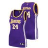 los angeles lakers 24 kobe bryant women's replica road jersey