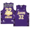 los angeles lakers magic johnson purple aape x nba style ape face mentank top