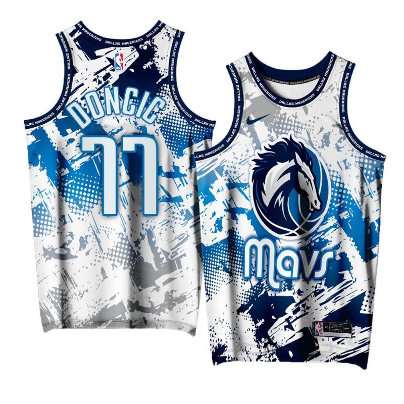 luka doncic mavericks splash city exclusive editionjersey white