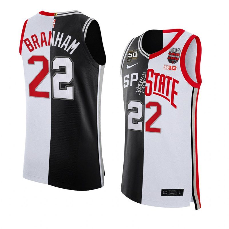 malaki branham spurs x ohio state split edition black whitejersey black white