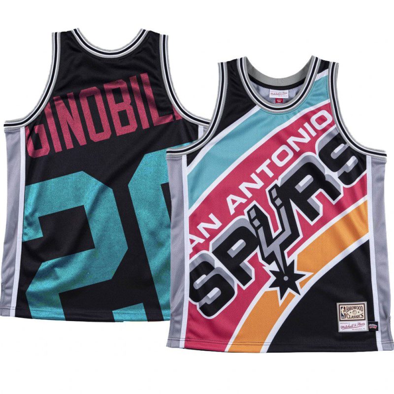 manu ginobili black big face jersey