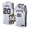 manu ginobili spursjersey 50th anniversary white