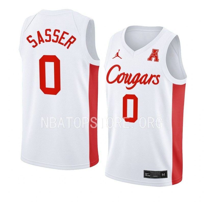 marcus sasser jersey college basketball white 2022 23