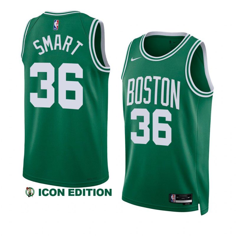 marcus smart celticsjersey 2022 23icon edition greenswingman