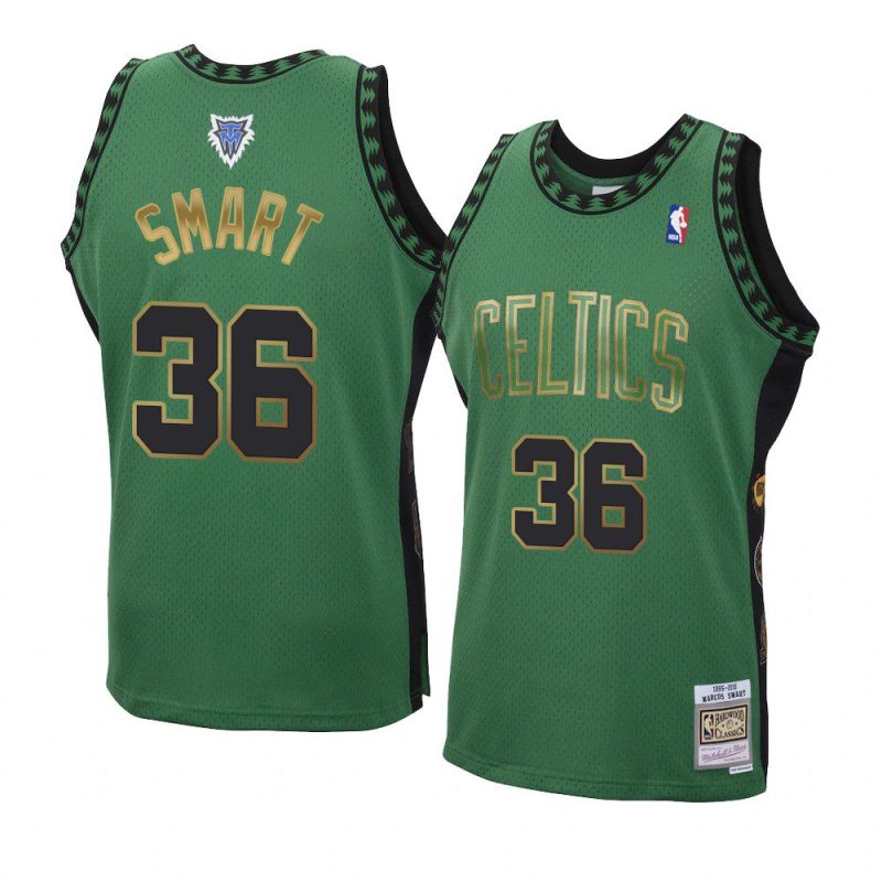 marcus smart jersey hardwood classics green 0a