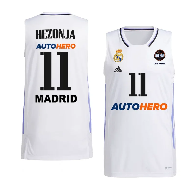 mario hezonja real madrid 11th euroleague champions home shirtjersey white