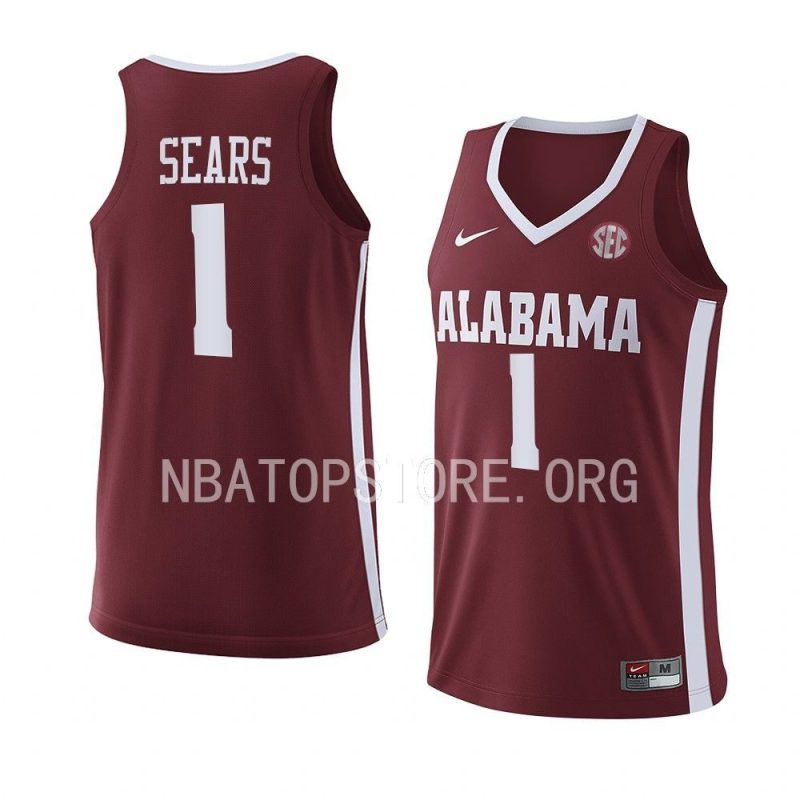 mark sears jersey replica basketball crimson 2022 23