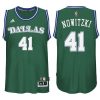 mavericks 41 dirk nowitzki hardwood performance jersey green