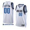 mavericks custom white 2022 23association edition swingman jersey