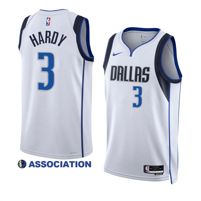 mavericks jaden hardy white 2022 23association edition swingman jersey