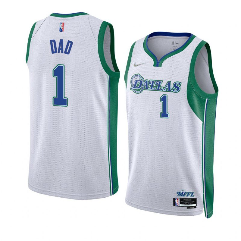 mavericks no.1 dad jersey 2022 fathers day gift white