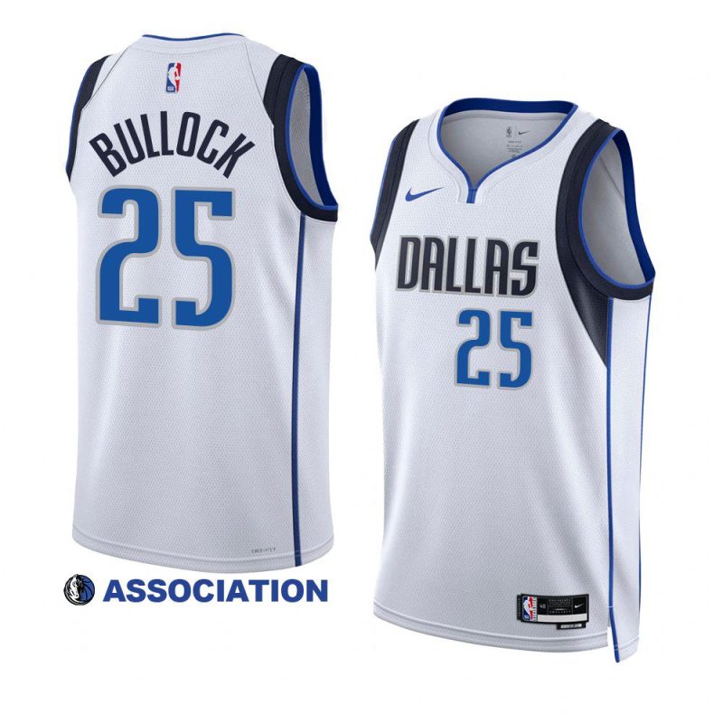 mavericks reggie bullock white 2022 23association edition swingman jersey