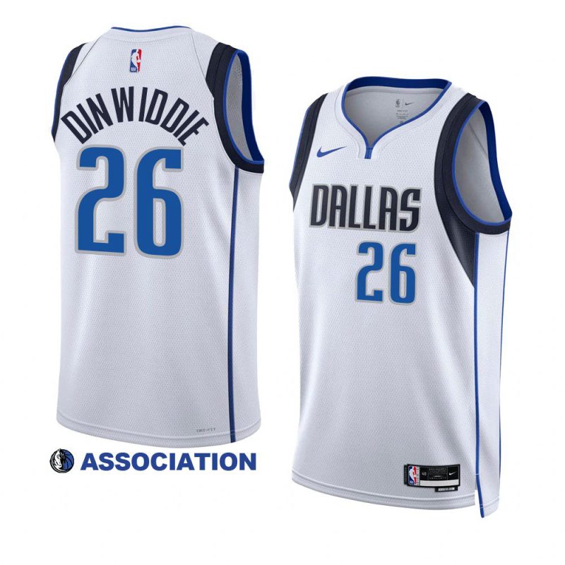 mavericks spencer dinwiddie white 2022 23association edition swingman jersey