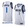 mavericks theo pinson white 2022 23association edition swingman jersey