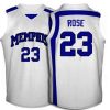 memphis tigers 23 derrick rose white jersey