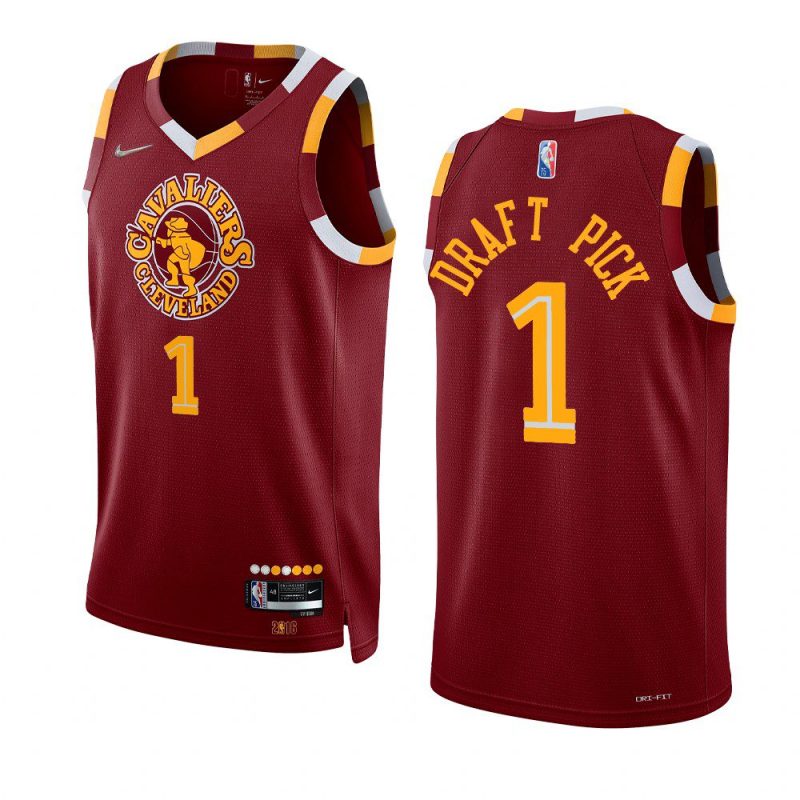 men cavaliers 2022 nba draft wine first round pick jersey