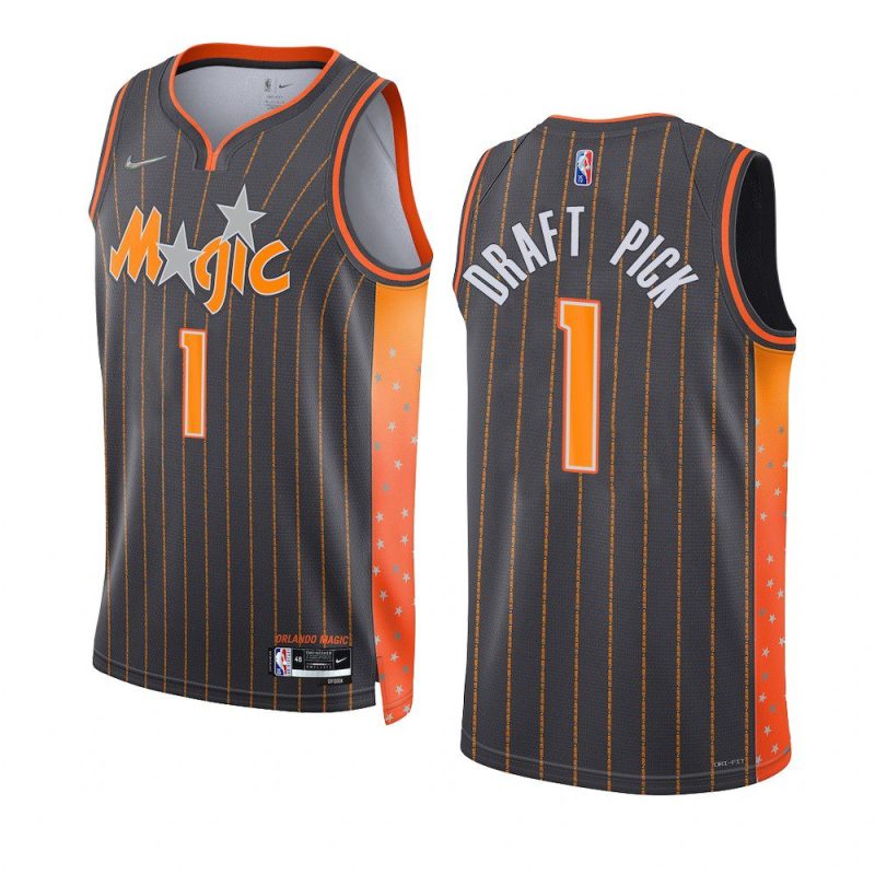 men magic 2022 nba draft black first round pick jersey