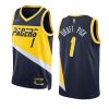 men pacers 2022 nba draft navy first round pick jersey