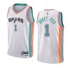 men spurs 2022 nba draft white first round pick jersey