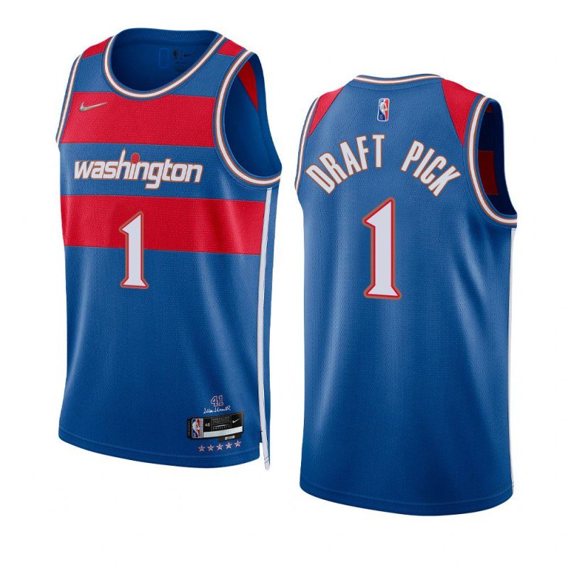 men wizards 2022 nba draft blue first round pick jersey