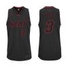 miami heat 3 dwyane wade revolution 30 swingman black and red jersey