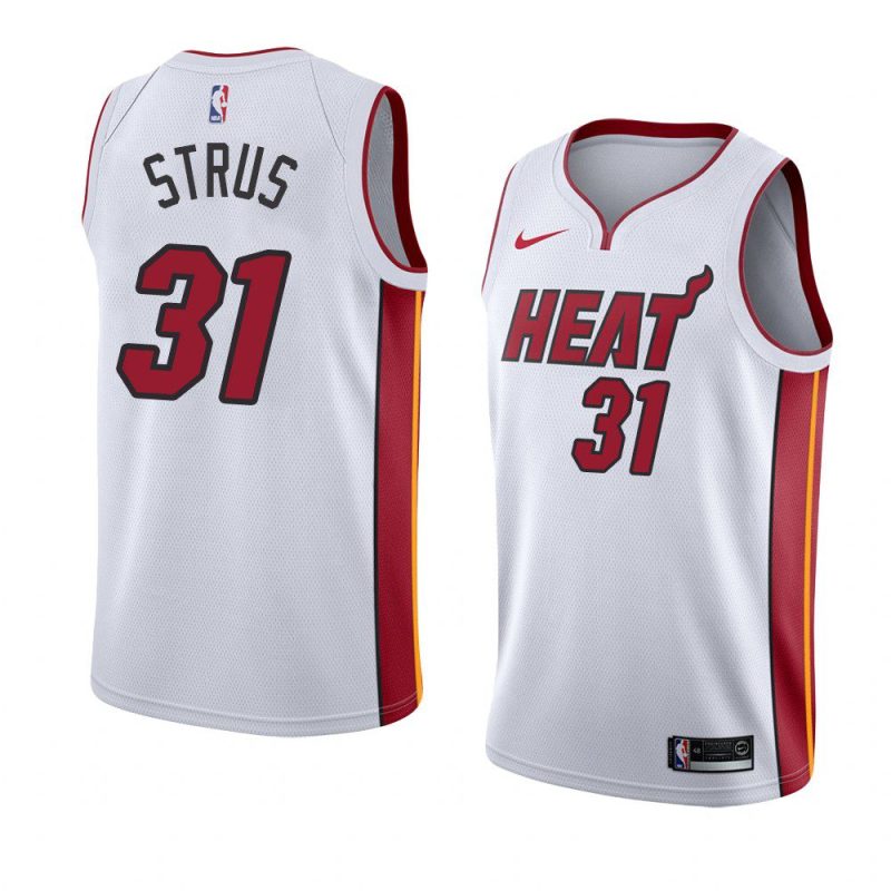 miami heat max strus white association jersey