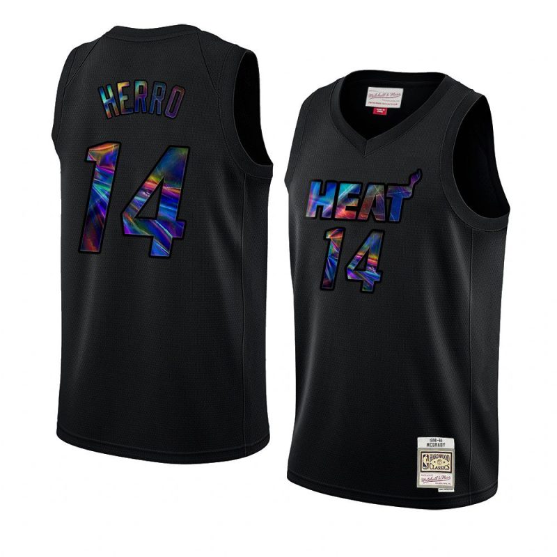 miami heat tyler herro black holographic jersey