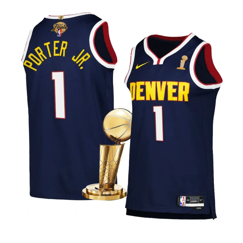 michael porter jr. icon edition jersey 2023 nba finals champions navy