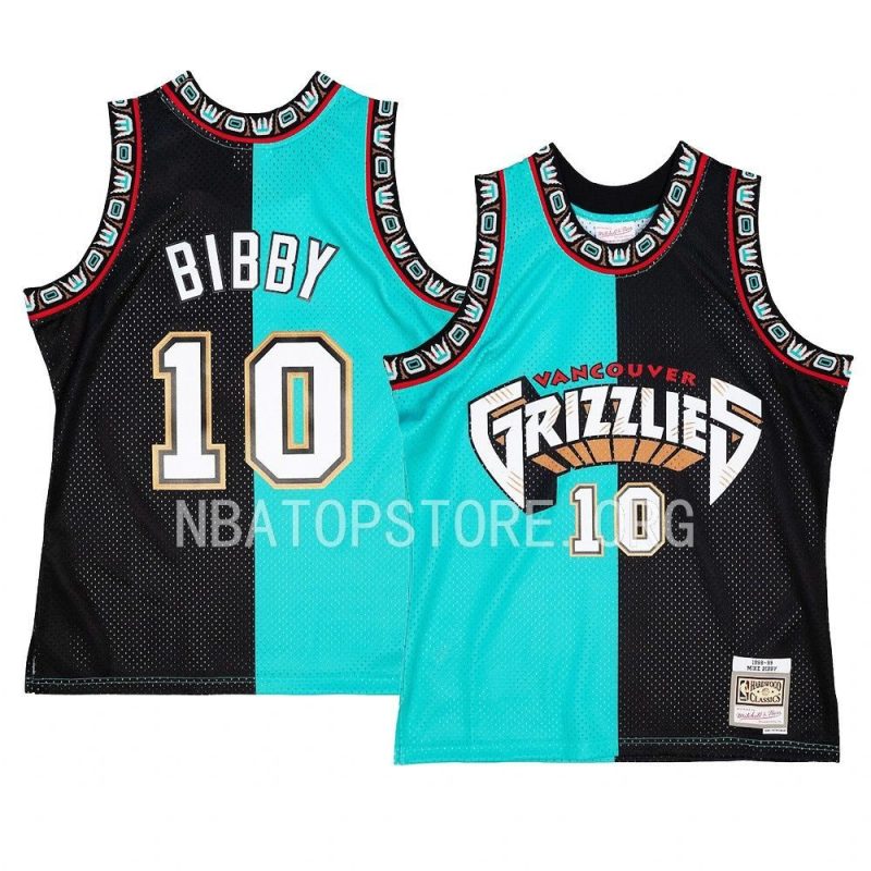 mike bibby jersey hardwood classics 1998 99 turquoise black split swingman