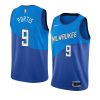 milwaukee bucks bobby portis blue city edition jersey