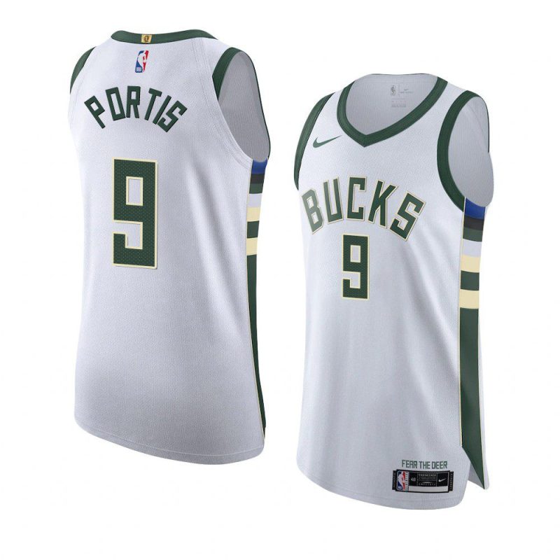 milwaukee bucks bobby portis white associateion edition jersey