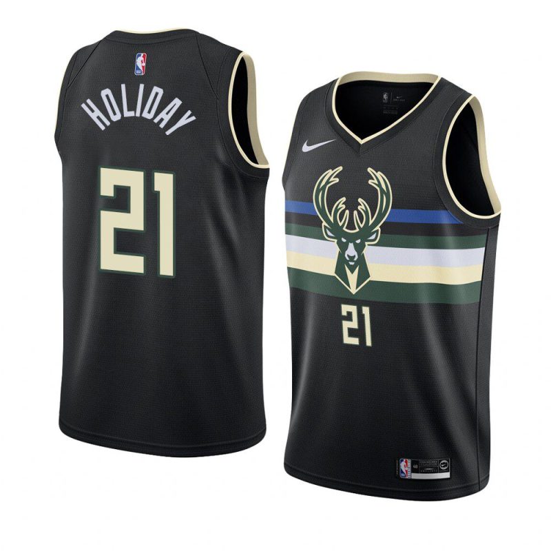 milwaukee bucks jrue holiday black statement edition jersey