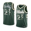 milwaukee bucks jrue holiday green santa clause jersey