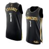 minnesota timberwolves anthony edwards black golden edition jersey 0a