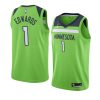 minnesota timberwolves anthony edwards green statement jersey