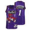 mitchell and ness toronto raptors 1 tracy mcgrady soul swingman stitched purple jersey