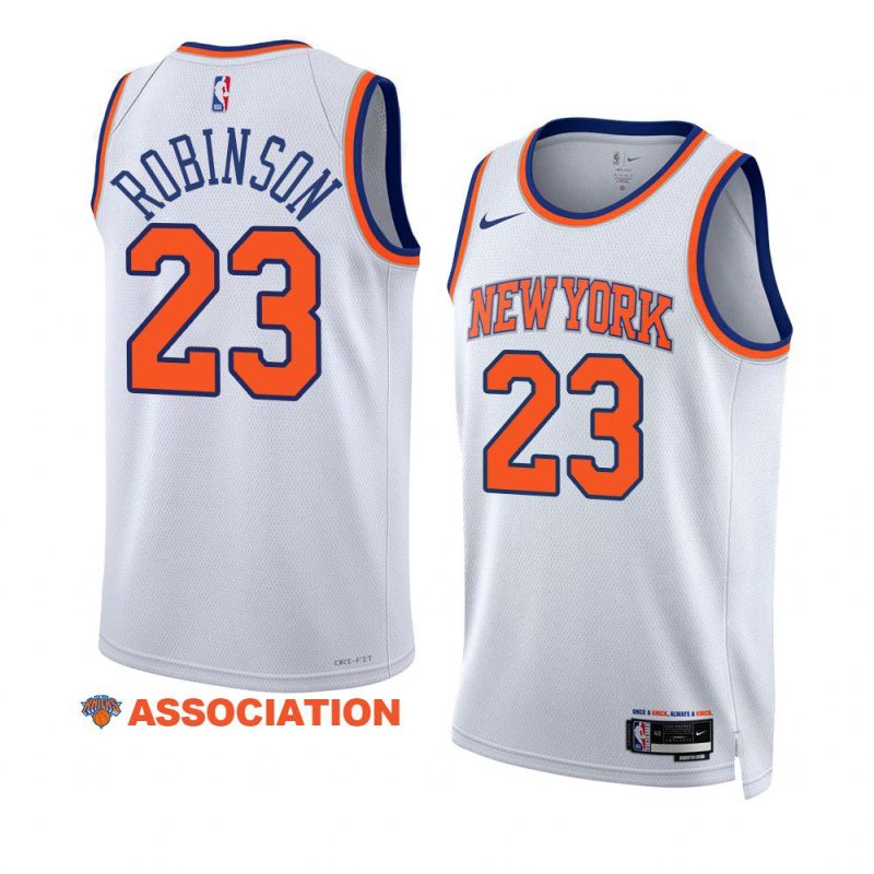 mitchell robinson knicksjersey 2022 23association edition whiteswingman