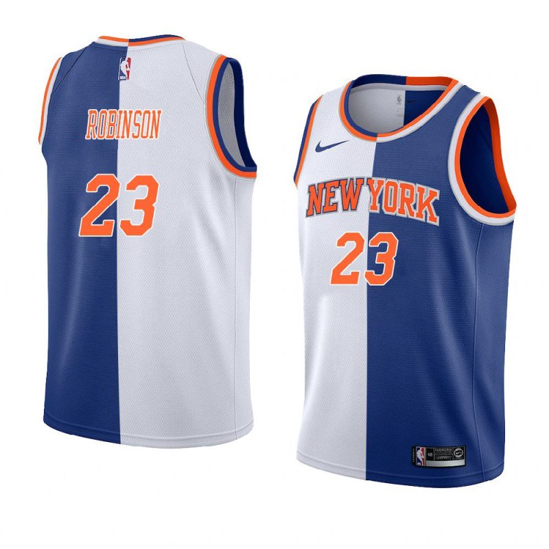 mitchell robinson split edition jersey white blue