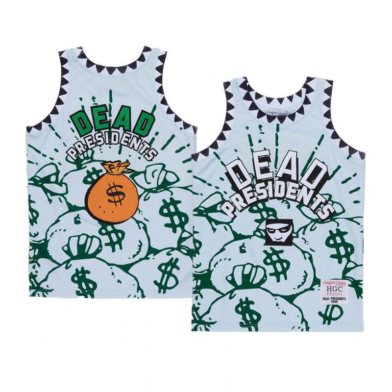 moneybag dead presidents basketball greenjersey green