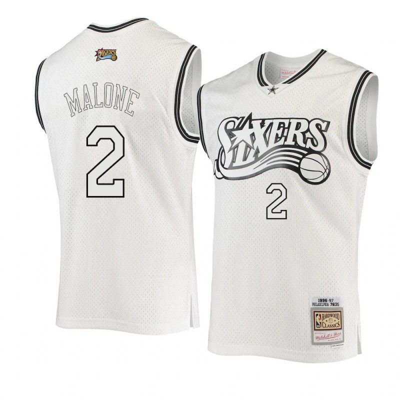 moses malone jersey hardwood classics white