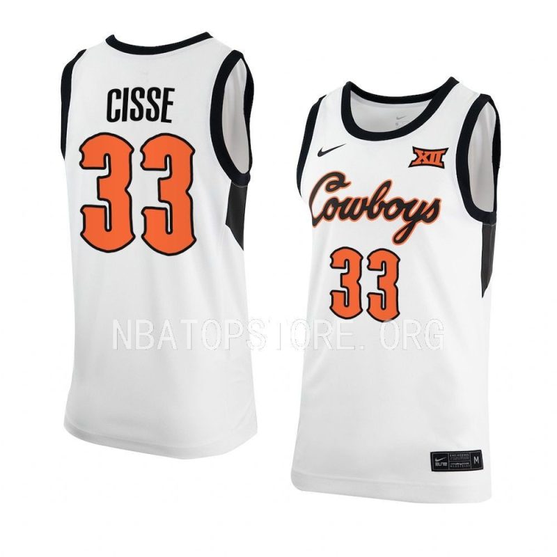 moussa cisse replica jersey classic basketball white 2022 23