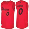 nba blazers 0 damian lillard red 2016 christmas day swingman jersey