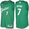 nba celtics 7 jaylen brown green 2016 christmas day swingman jersey