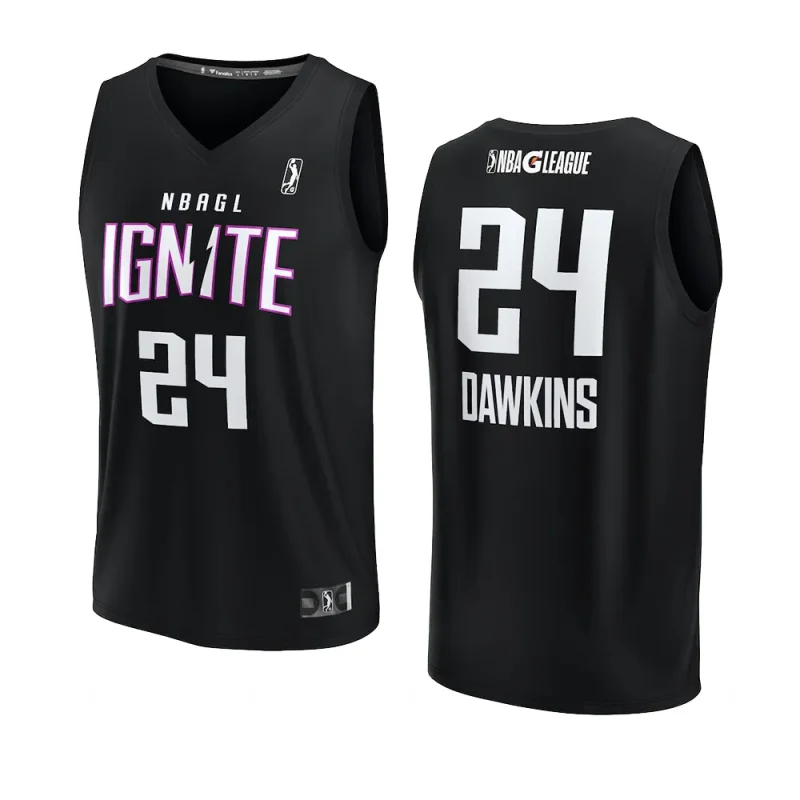 nba g league aubrey dawkins black fast break replica player jersey