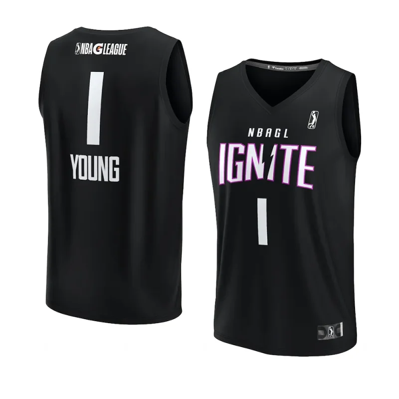 nba g league cameron young black fast break replica player jersey