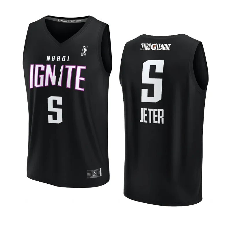 nba g league pooh jeter black fast break replica player jersey